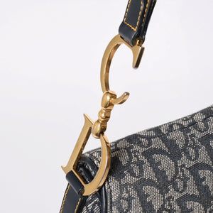 極美品 Christian Dior クリスチャン ディオール サドルバッグ トロッター ショルダーバッグ 04RU 0044 中古 4a001932