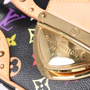極美品 LOUIS VUITTON ルイヴィトン マリリン ハンドバッグ M40128 モノグラム マルチカラー ブラック 村上隆 中古 4a001914