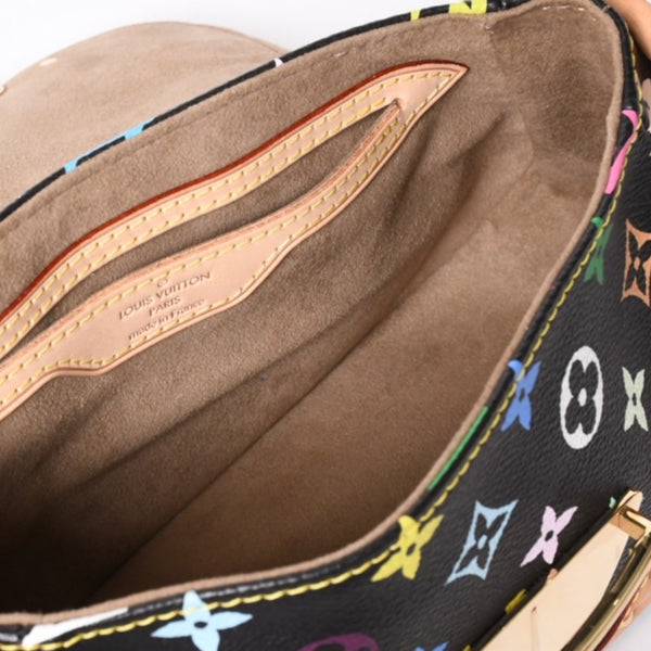 極美品 LOUIS VUITTON ルイヴィトン マリリン ハンドバッグ M40128 モノグラム マルチカラー ブラック 村上隆 中古 4a001914