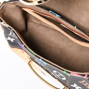 極美品 LOUIS VUITTON ルイヴィトン マリリン ハンドバッグ M40128 モノグラム マルチカラー ブラック 村上隆 中古 4a001914