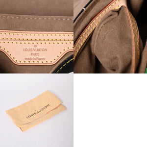 極美品 LOUIS VUITTON ルイヴィトン マリリン ハンドバッグ M40128 モノグラム マルチカラー ブラック 村上隆 中古 4a001914