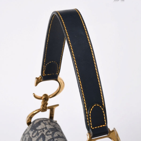 極美品 Christian Dior クリスチャン ディオール サドルバッグ トロッター ショルダーバッグ 04RU 0044 中古 4a001932