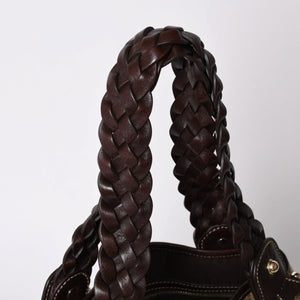 Very good condition GUCCI Gucci tote bag shoulder bag GG canvas brown gold hardware 162900 used 4a001926