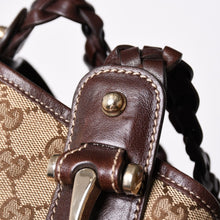 画像をギャラリービューアに読み込む, 極美品 GUCCI グッチ トートバッグ ショルダーバッグ GGキャンバス ブラウン ゴールド金具 162900 中古 4a001926