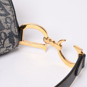 極美品 Christian Dior クリスチャン ディオール サドルバッグ トロッター ショルダーバッグ 04RU 0044 中古 4a001932