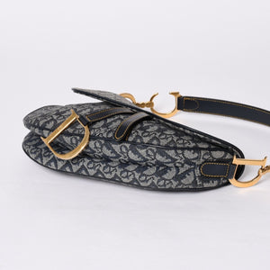 極美品 Christian Dior クリスチャン ディオール サドルバッグ トロッター ショルダーバッグ 04RU 0044 中古 4a001932