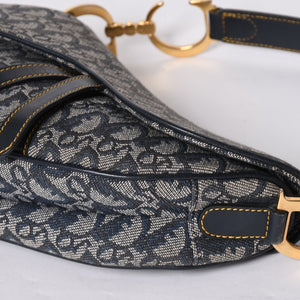 極美品 Christian Dior クリスチャン ディオール サドルバッグ トロッター ショルダーバッグ 04RU 0044 中古 4a001932