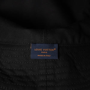 Very Good Condition LOUIS VUITTON Bucket Hat Monogram Blast M5273L Black Hat Water Repellent Cap Reversible Used 4a001938