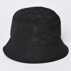 Very Good Condition LOUIS VUITTON Bucket Hat Monogram Blast M5273L Black Hat Water Repellent Cap Reversible Used 4a001938