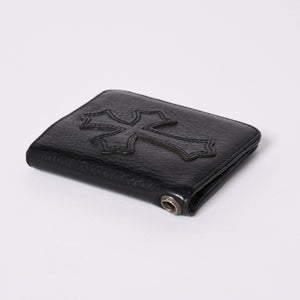 Very Good Condition CHROME HEARTS DR DIGIACOMO Wallet Bifold Cross Patch Digiacomo Wallet Black Used 4a002362