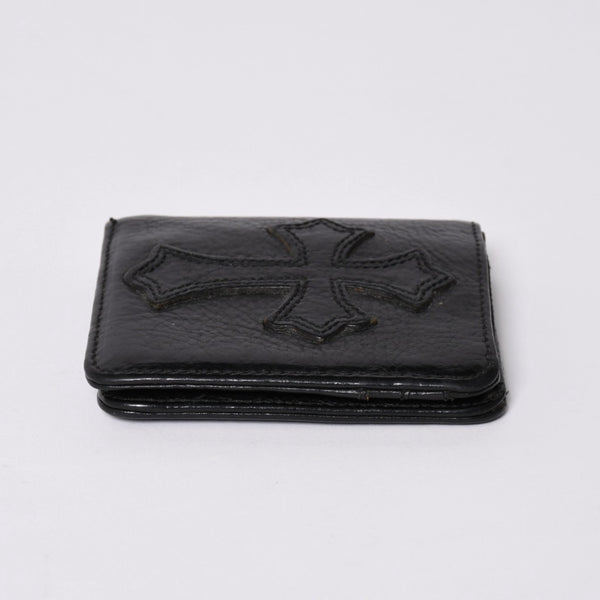 Very Good Condition CHROME HEARTS DR DIGIACOMO Wallet Bifold Cross Patch Digiacomo Wallet Black Used 4a002362