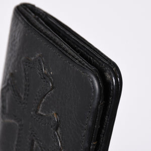 Very Good Condition CHROME HEARTS DR DIGIACOMO Wallet Bifold Cross Patch Digiacomo Wallet Black Used 4a002362