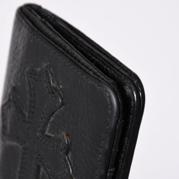 Very Good Condition CHROME HEARTS DR DIGIACOMO Wallet Bifold Cross Patch Digiacomo Wallet Black Used 4a002362