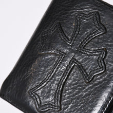 画像をギャラリービューアに読み込む, 極美品 CHROME HEARTS クロムハーツ DR DIGIACOMO ウォレット 二つ折り クロスパッチ ディジャコモ 財布 黒 中古 4a002362