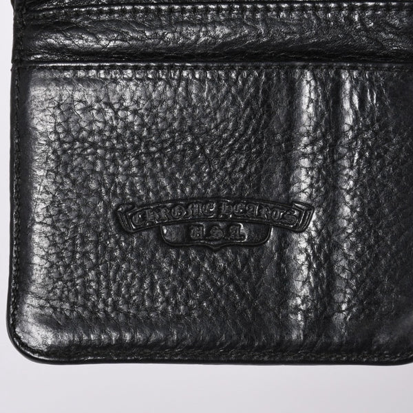 Very Good Condition CHROME HEARTS DR DIGIACOMO Wallet Bifold Cross Patch Digiacomo Wallet Black Used 4a002362