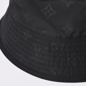 Very Good Condition LOUIS VUITTON Bucket Hat Monogram Blast M5273L Black Hat Water Repellent Cap Reversible Used 4a001938
