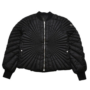 極美品 MONCLER モンクレール Rick Owens リックオウエンス ブラック ダウンジャケット シルバー金具 中古 4a001947