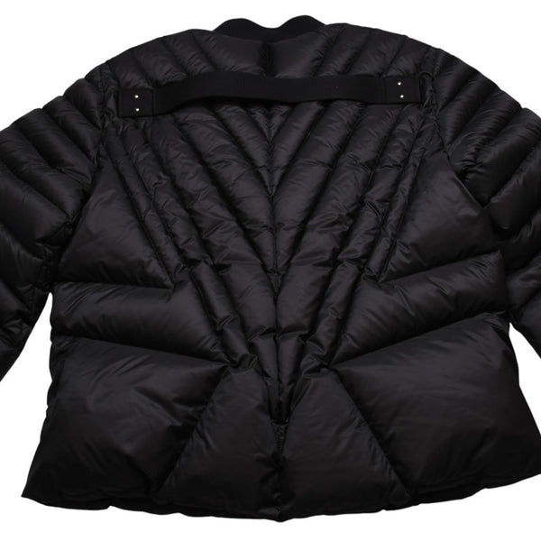 極美品 MONCLER モンクレール Rick Owens リックオウエンス ブラック ダウンジャケット シルバー金具 中古 4a001947