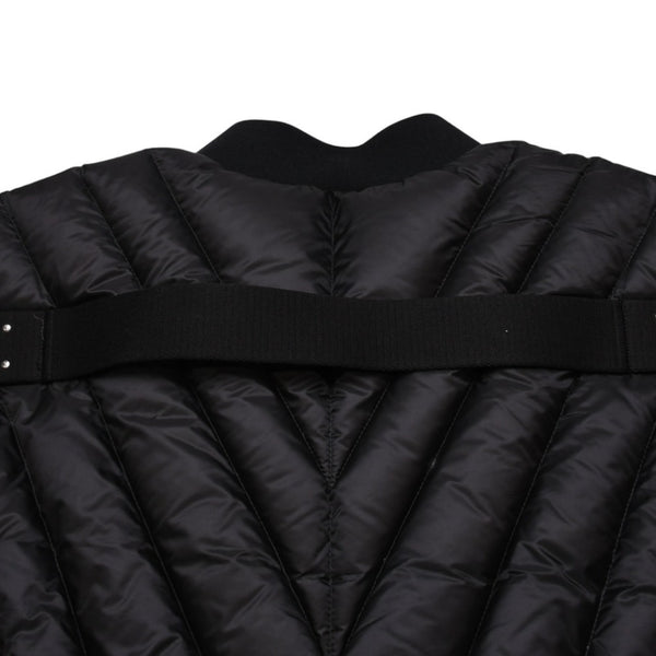 極美品 MONCLER モンクレール Rick Owens リックオウエンス ブラック ダウンジャケット シルバー金具 中古 4a001947