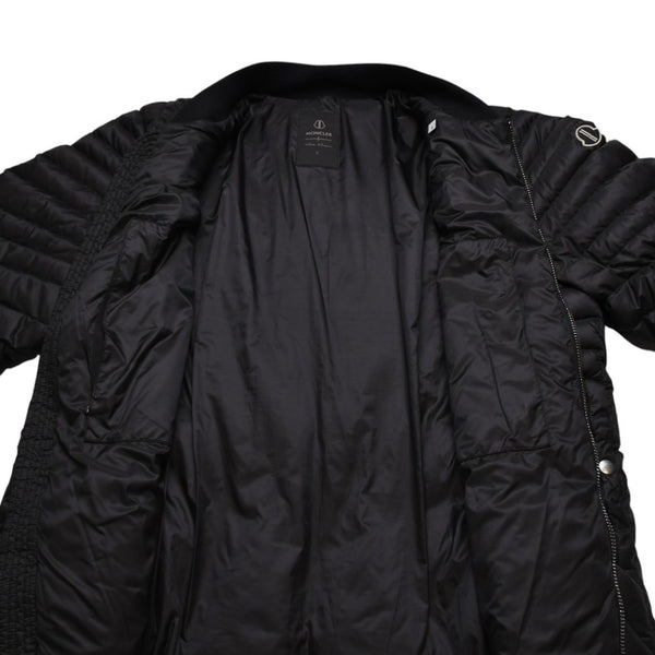 極美品 MONCLER モンクレール Rick Owens リックオウエンス ブラック ダウンジャケット シルバー金具 中古 4a001947