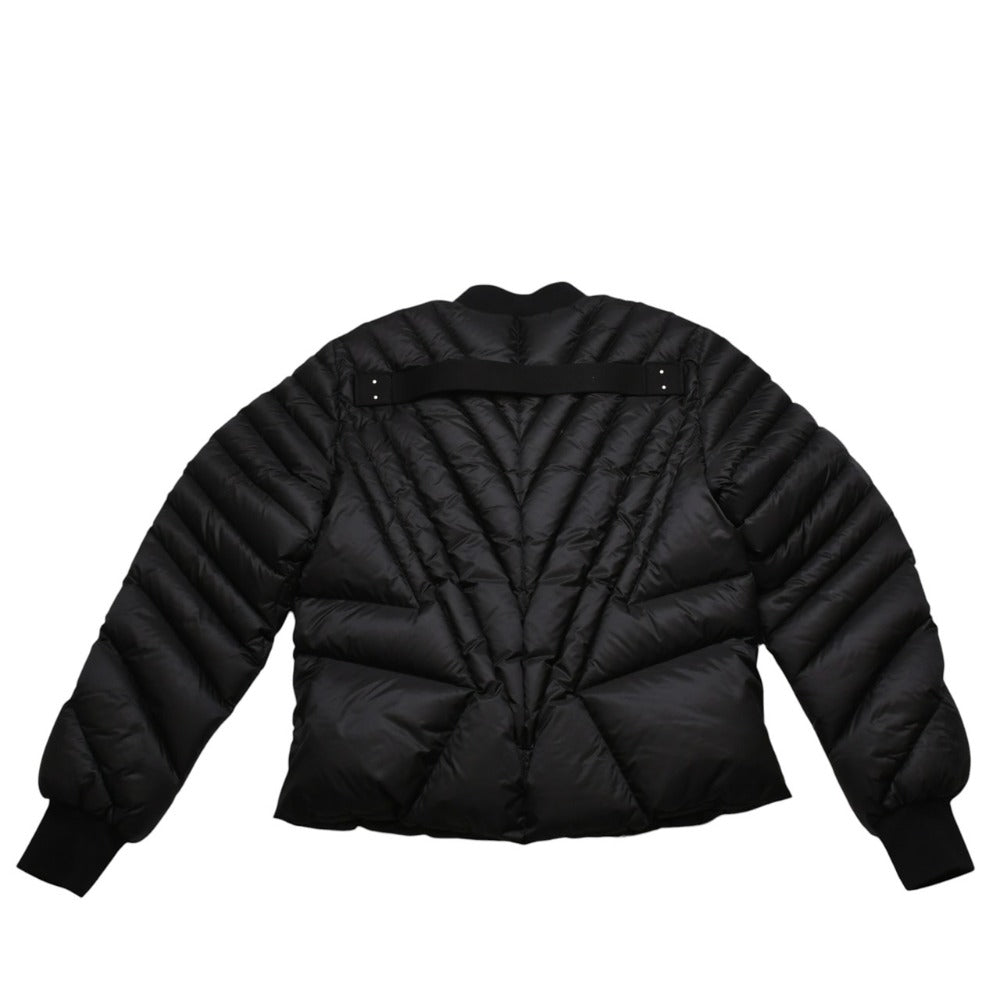 極美品 MONCLER モンクレール Rick Owens リックオウエンス ブラック ダウンジャケット シルバー金具 中古 4a001947