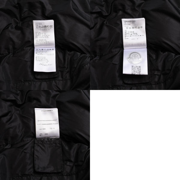 極美品 MONCLER モンクレール Rick Owens リックオウエンス ブラック ダウンジャケット シルバー金具 中古 4a001947