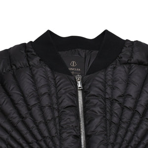 極美品 MONCLER モンクレール Rick Owens リックオウエンス ブラック ダウンジャケット シルバー金具 中古 4a001947