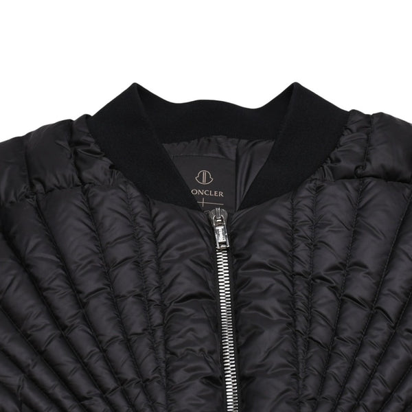 極美品 MONCLER モンクレール Rick Owens リックオウエンス ブラック ダウンジャケット シルバー金具 中古 4a001947