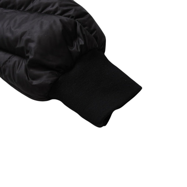 極美品 MONCLER モンクレール Rick Owens リックオウエンス ブラック ダウンジャケット シルバー金具 中古 4a001947