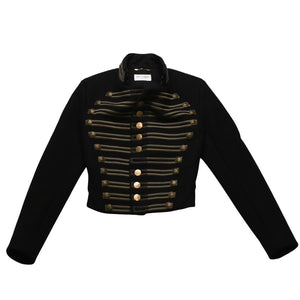 SAINT LAURENT PARIS Saint Laurent Napoleon Jacket Hedi Slimane Period Black Gold Hardware Size 34 Good Condition Used 4a001946
