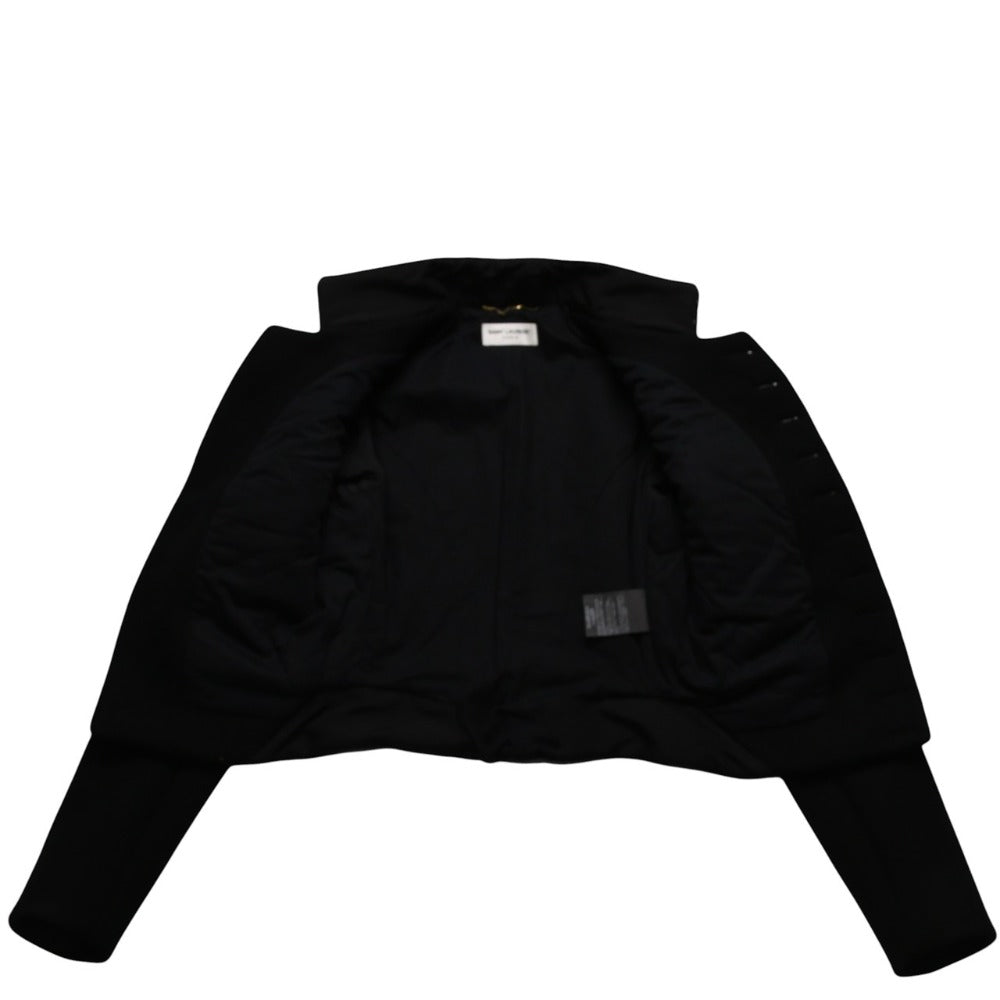 SAINT LAURENT PARIS サンローラン ナポレオンジャケット エディ・スリマン期 ブラック ゴールド金具 サイズ34 美品 中古 4a001946