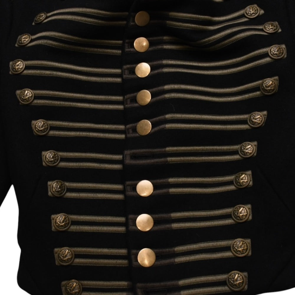 SAINT LAURENT PARIS サンローラン ナポレオンジャケット エディ・スリマン期 ブラック ゴールド金具 サイズ34 美品 中古 4a001946