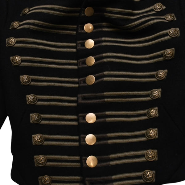 SAINT LAURENT PARIS Saint Laurent Napoleon Jacket Hedi Slimane Period Black Gold Hardware Size 34 Good Condition Used 4a001946