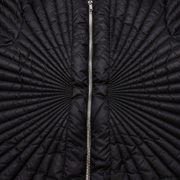 極美品 MONCLER モンクレール Rick Owens リックオウエンス ブラック ダウンジャケット シルバー金具 中古 4a001947