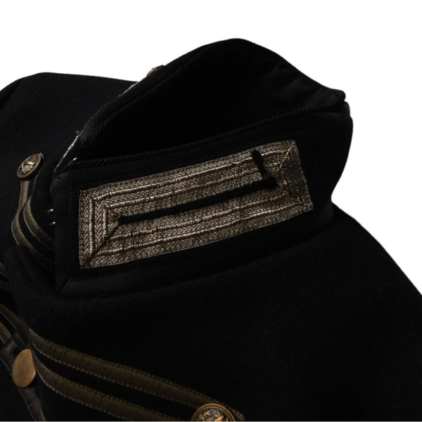 SAINT LAURENT PARIS Saint Laurent Napoleon Jacket Hedi Slimane Period Black Gold Hardware Size 34 Good Condition Used 4a001946