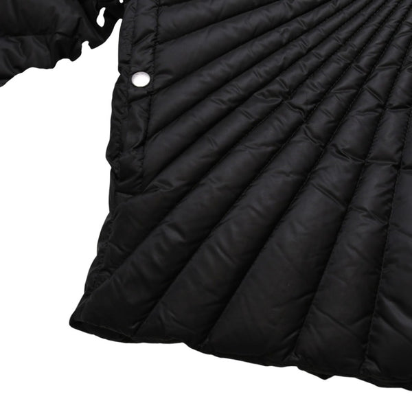 極美品 MONCLER モンクレール Rick Owens リックオウエンス ブラック ダウンジャケット シルバー金具 中古 4a001947
