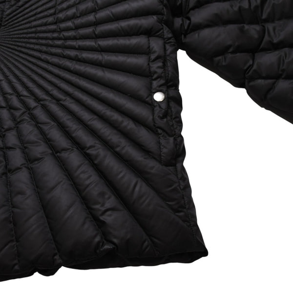 極美品 MONCLER モンクレール Rick Owens リックオウエンス ブラック ダウンジャケット シルバー金具 中古 4a001947
