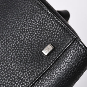 Like New THE ROW SOFT MARGAUX 10 Handbag W1190 L133 Leather Black Silver Hardware Used 4a001929