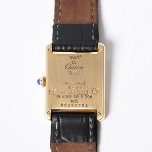 CARTIER Must Tank LM wristwatch, weight approximately 30.46g W1009554 Quartz watch, vermeil, sterling silver 925, excellent condition, pre-owned, item number 4a001795