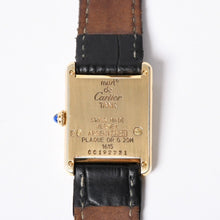 画像をギャラリービューアに読み込む, CARTIER カルティエ MUST TANK LM マストタンク LM 腕時計 重量約30.46g W1009554 クォーツ ヴェルメイユ シルバー925 美品 中古 4a001795