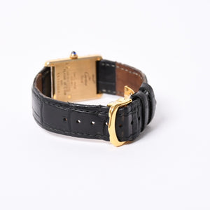 CARTIER Must Tank LM wristwatch, weight approximately 30.46g W1009554 Quartz watch, vermeil, sterling silver 925, excellent condition, pre-owned, item number 4a001795