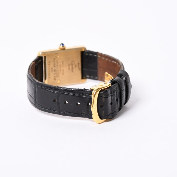 CARTIER Must Tank LM wristwatch, weight approximately 30.46g W1009554 Quartz watch, vermeil, sterling silver 925, excellent condition, pre-owned, item number 4a001795