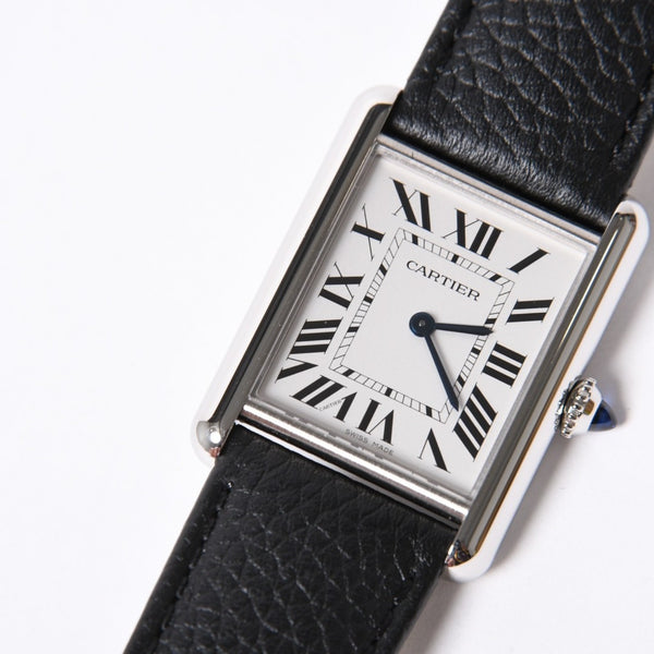 極美品 CARTIER カルティエ TANK MUST LM タンク マストLM 腕時計 重量約31.75g WSTA0041 ステンレススチール クォーツ 中古 4a001800