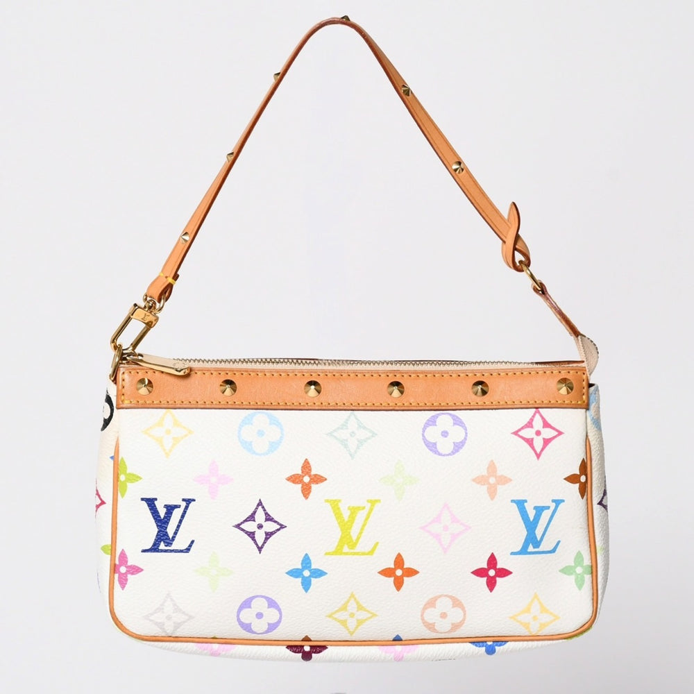 LOUIS VUITTON Pochette Accessory Pouch M92649 Monogram Multicolor Takashi Murakami Good Condition Used 4a001980