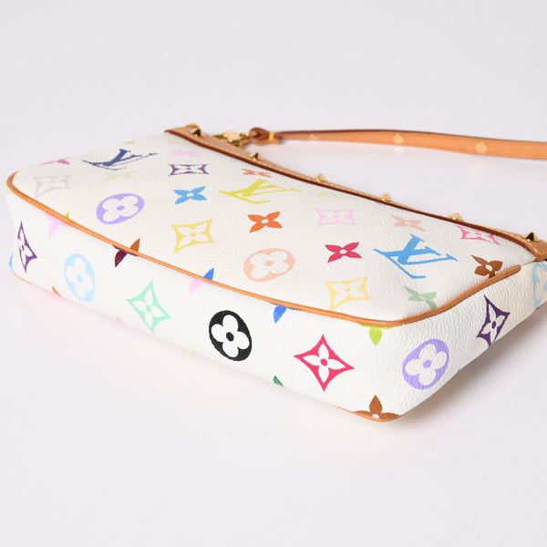 LOUIS VUITTON ルイヴィトン ポシェット アクセソワール アクセサリーポーチ M92649 モノグラム マルチカラー 村上隆 美品 中古 4a001980