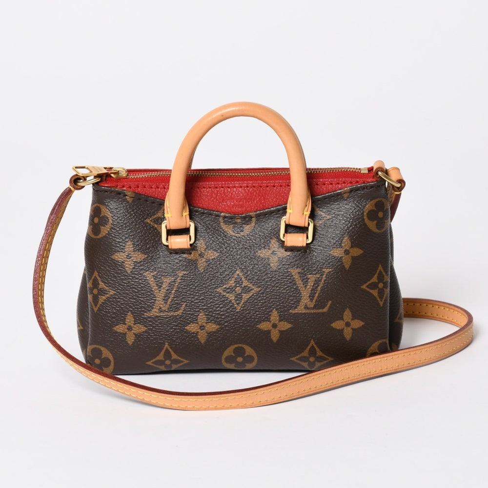 Very good condition LOUIS VUITTON Nano Pallas M61254 2WAY handbag shoulder bag used 4a001982