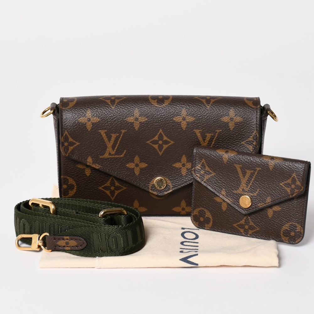 Very good condition LOUIS VUITTON Multi-pochette Félicie shoulder bag M80091 Brown Green Used 4a002385