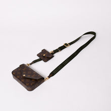 Load image into Gallery viewer, 極美品 LOUIS VUITTON ルイ ヴィトン ミュルティポシェットフェリシー ショルダーバッグ M80091 ブラウン グリーン 中古 4a002385