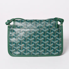 画像をギャラリービューアに読み込む, 新品同様 GOYARD ゴヤール プリュメ ポーチウォレット ショルダーバッグ PLUMETPMLTY09CL09P レザー グリーン シルバー金具 中古 4a002470