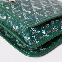 画像をギャラリービューアに読み込む, 新品同様 GOYARD ゴヤール プリュメ ポーチウォレット ショルダーバッグ PLUMETPMLTY09CL09P レザー グリーン シルバー金具 中古 4a002470